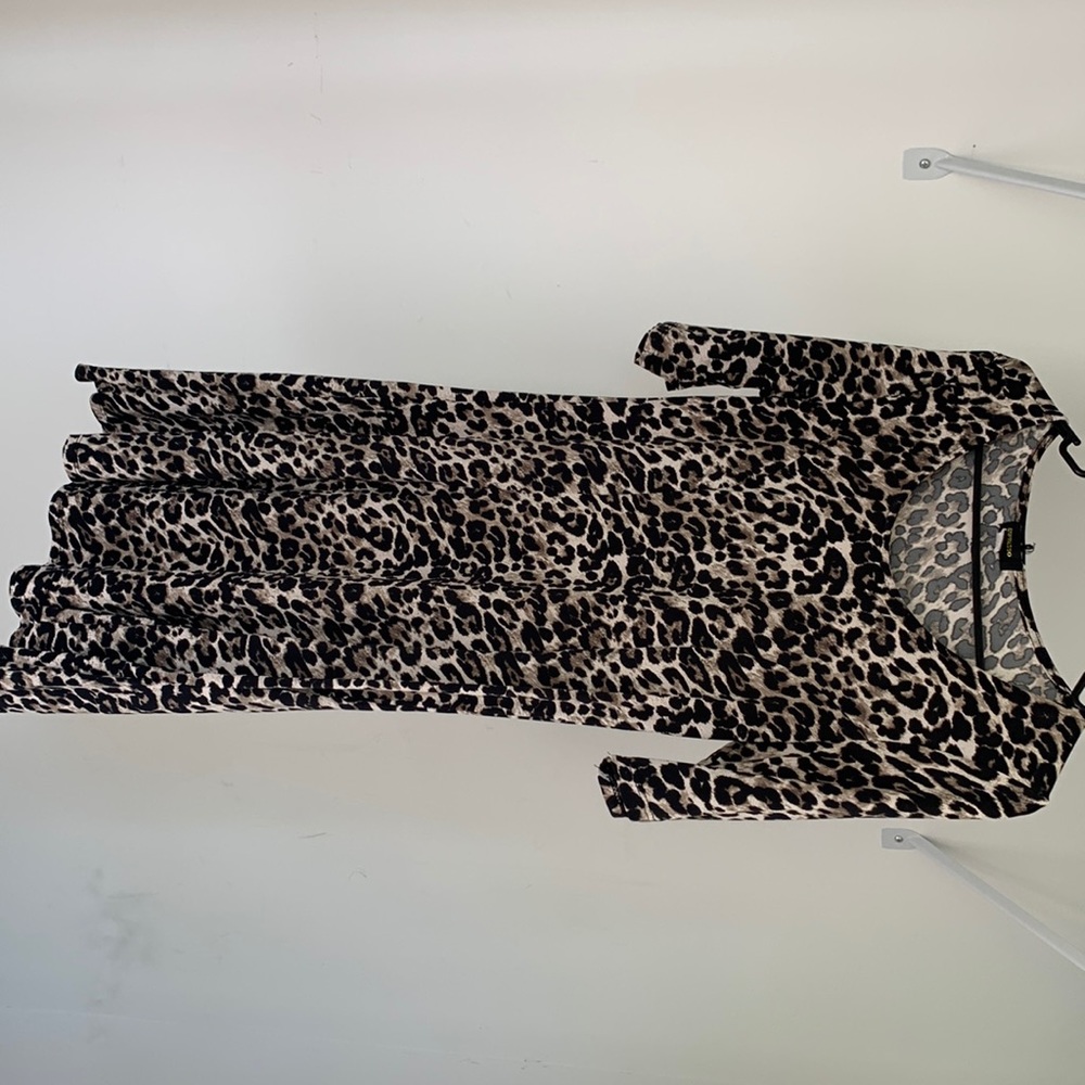 Espresso Leopard Printed Midi length Size Small.